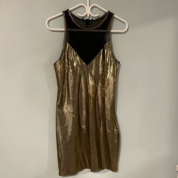 Y2K clubbing short gold dress - Picture 3 of 3
